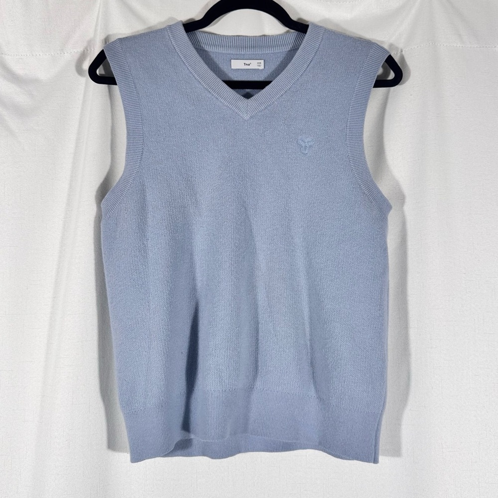 Tna by Aritzia Light Blue Oversized Sweater Vest